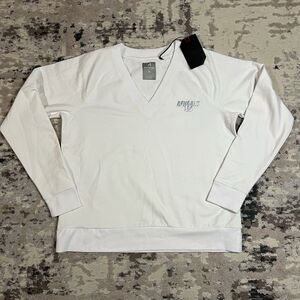 Antigua NFL NWT White Cincinnati Bengals V Neck Sweater Pullover Sz M NEW